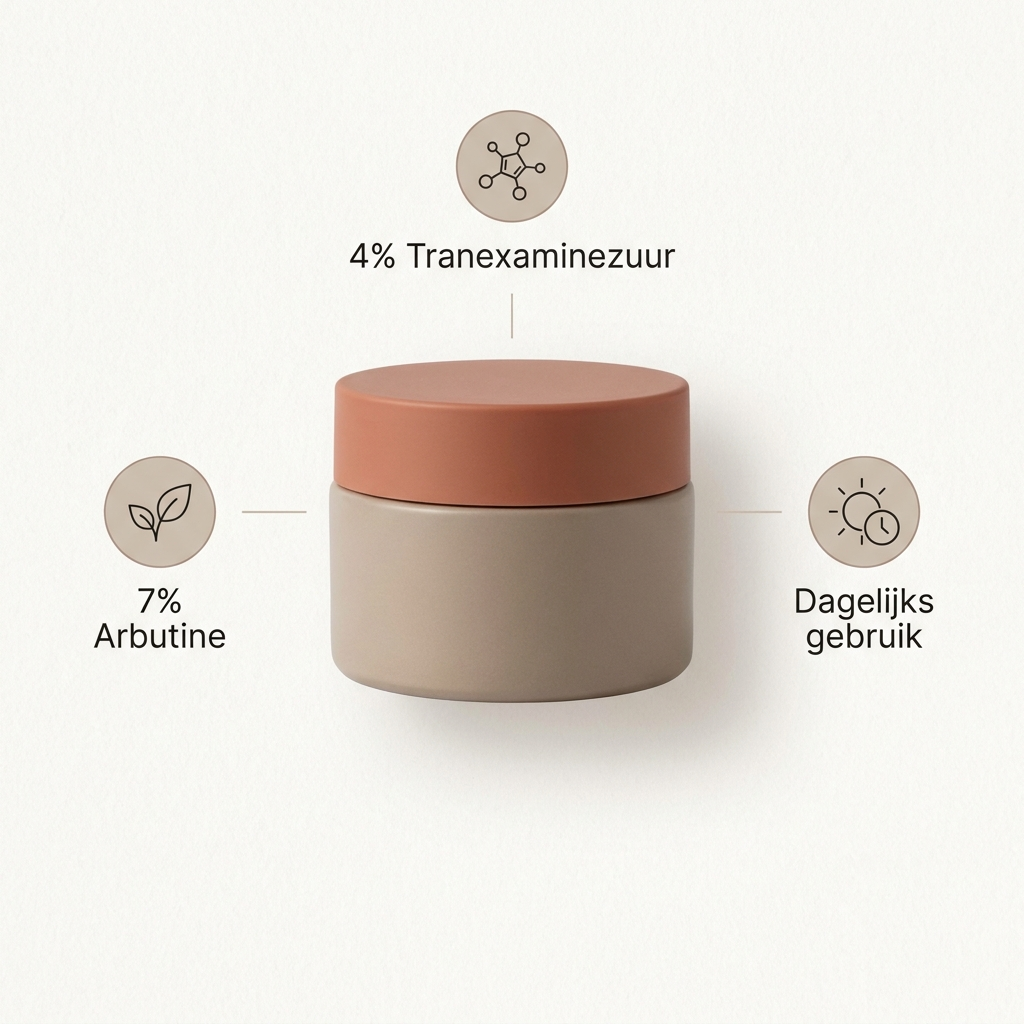 Ingredienten 7 procent arbutine en 4 procent tranexaminezuur