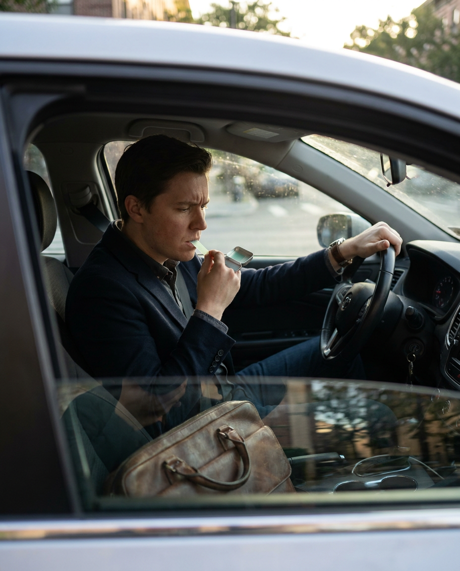 Gebruik in de auto voor een meeting