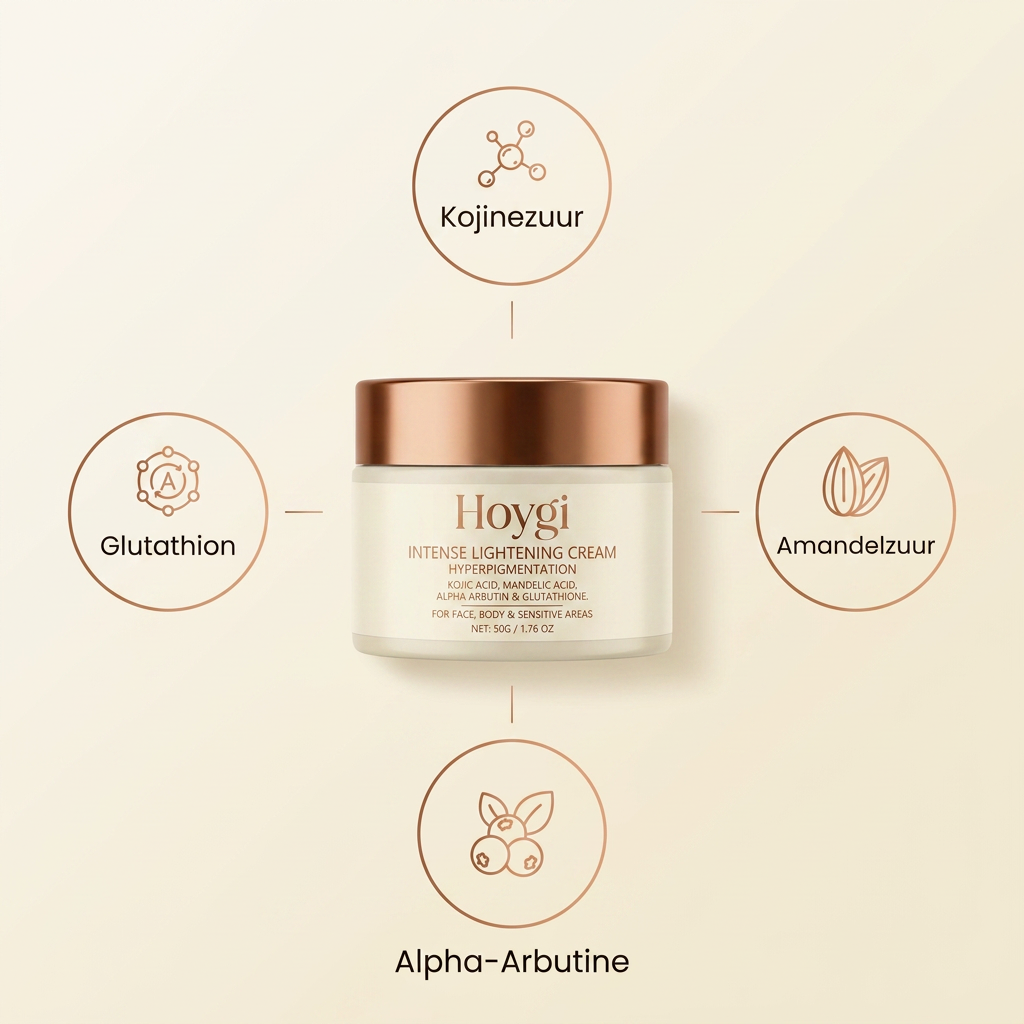 Ingredienten kojinezuur amandelzuur alpha-arbutine glutathion